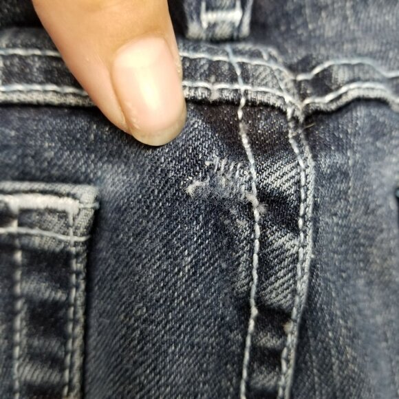 Wrangler Jeans Womens 3/4 Q Baby Stretch Mid Rise Bootcut *Altered Read* - Picture 13 of 16